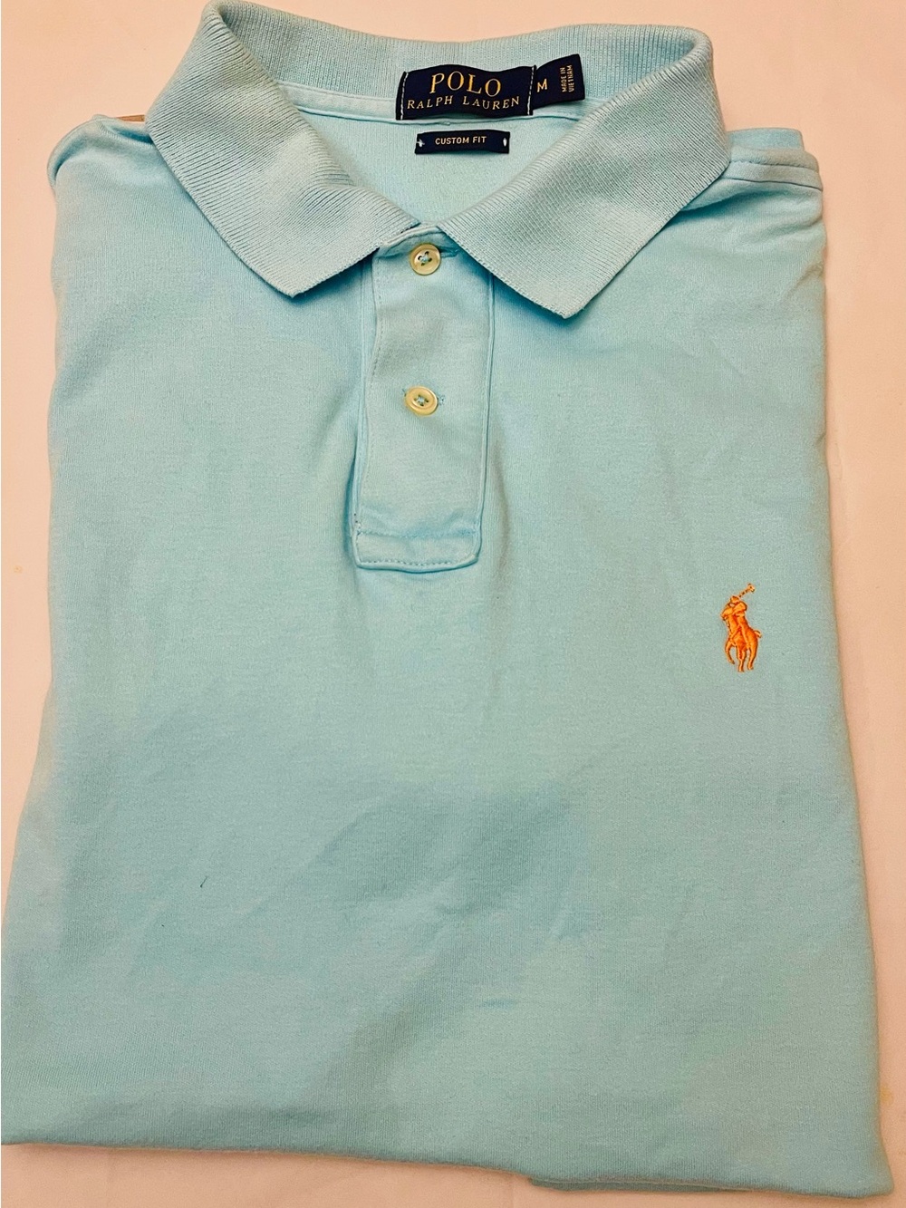 Polo by Ralph Lauren Light Blue Polo with Orange Pony
